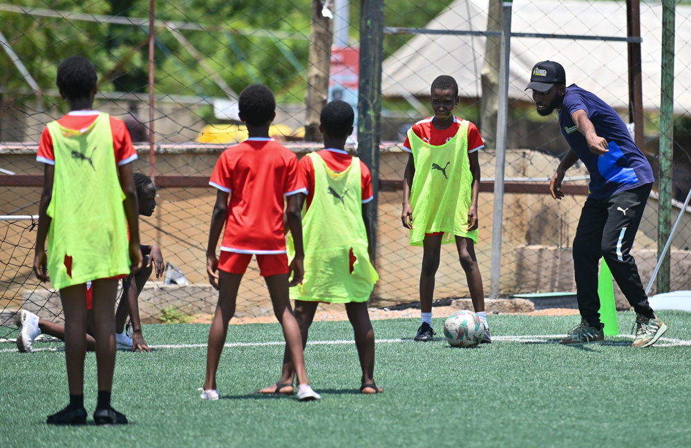 Football coaching session